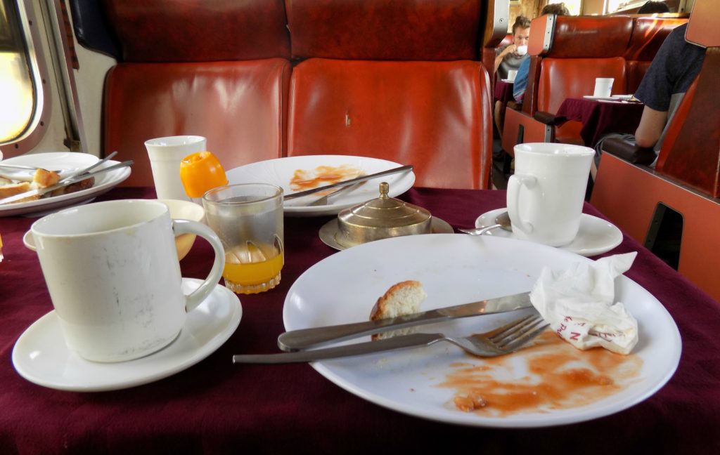 Breakfast in the Restaurant car