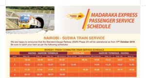 Nairobi to Suswa SGR Train Phase 2A Advance Booking, Schedule, Timings and Fare