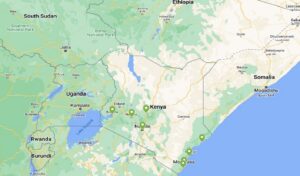 Backpacking Kenya Map of Kenya